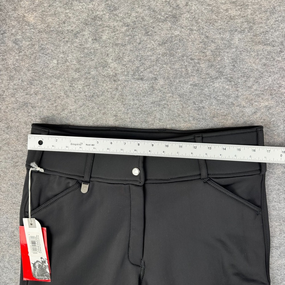 Horze Grand Prix Thermo Softshell Silicone FS Riding Pants Black Womens 32 - Picture 8 of 12